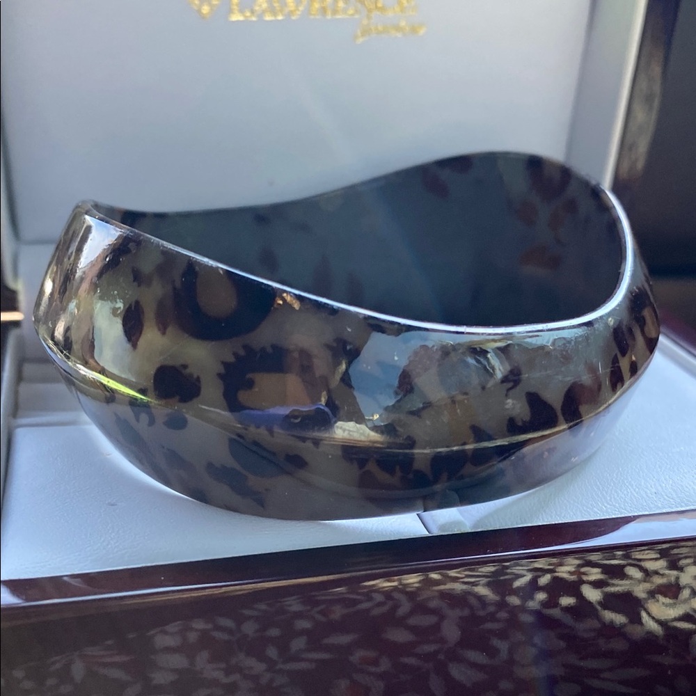 Vintage Leopard Print Bangle Bracelet